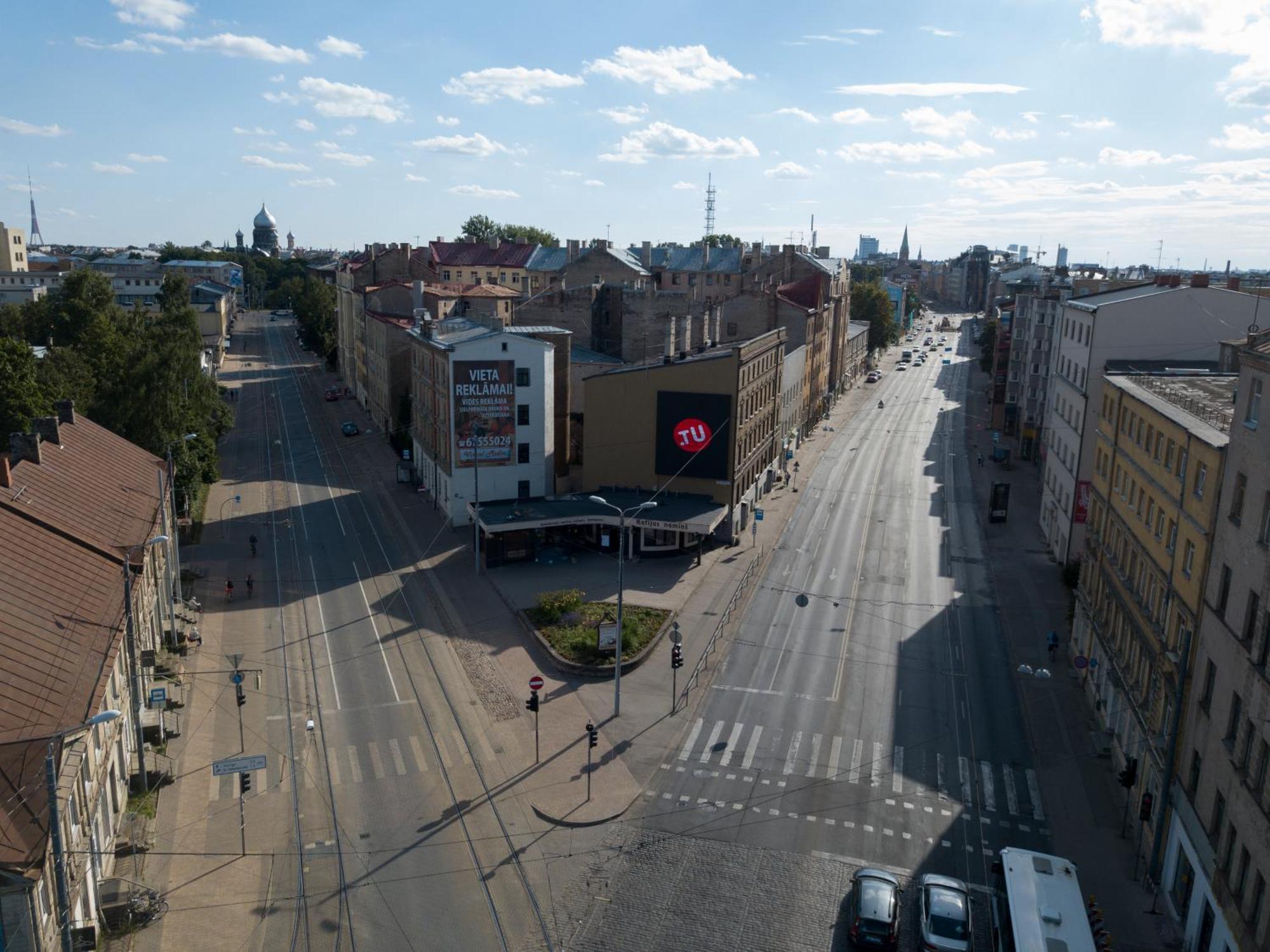 Aparthotel Riga Extérieur photo Aerial view of the street